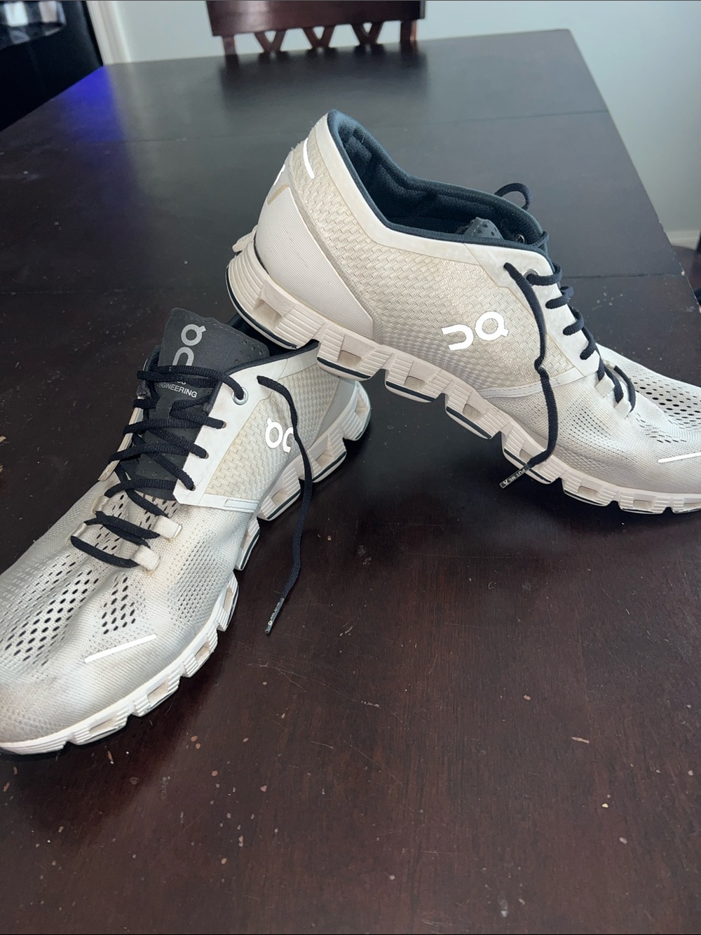 On Running Men's Cloud Sneakers in white and Black